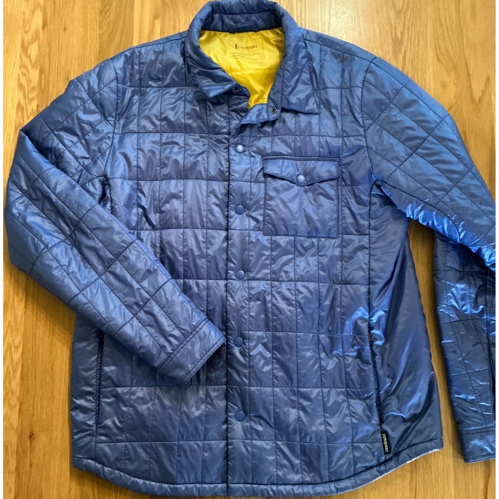 Cotopaxi Kusa Insulated Shirt Jacket ML Cobalt Blue Llama 80g Quilted